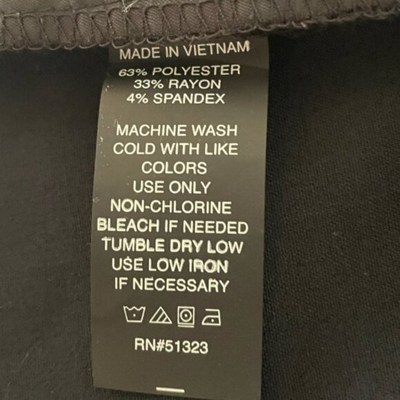 Vince Camuto Black Flat Front Straight Leg Career Pants Size 6 - Picture 4 of 7